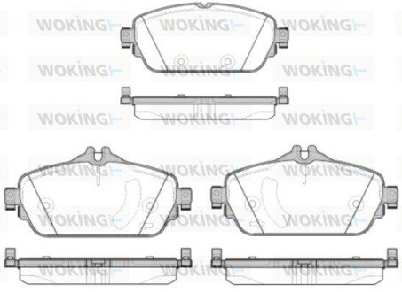 Колодки гальмівні диск. перед. (Remsa) Mercedes-benz C-class (w205) 1.6 13- (P14923.08) WOKING P1492308 (фото 1)