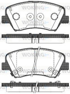 Тормозной колодки диск. перед. (выр-во Remsa) Hyundai Elantra 1.6 10-,Hyundai I30 1.4 11- (P15123.32) WOKING P1512332