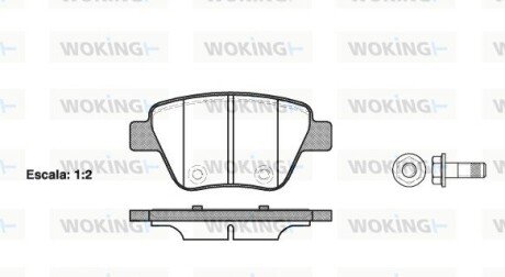 Колодки гальмівні диск. задн. (Remsa) VW Caddy III, Golf VI, Jetta III IV, Touran I (P15203.00) WOKING P1520300