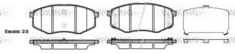 Колодки гальмівні диск. перед. (Remsa) Hyundai Ix20 1.4 10-,Hyundai Ix20 1.6 10- (P15263.02) WOKING P1526302