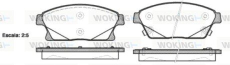 Колодки гальмівні диск. перед. (Remsa) Chevrolet Cruze / Trax / Orlando / Volt / Opel Astra J / Mokka X / Zafira C (P15313.02) WOKING P1531302 (фото 1)