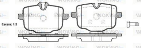 Колодки гальмівні диск. задн. (Remsa) BMW 5F10 5G30 7G11 (P15333.00) WOKING P1533300