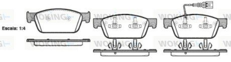 Тормозной колодки диск. перед. (выр-во Remsa) VW T5 T6 (P15403.01) WOKING P1540301