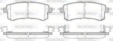 Колодки гальмівні диск. задн. (Remsa) Infiniti Qx56 5.6 10-,Nissan Patrol vi 5.6 10- (P15473.02) WOKING P1547302