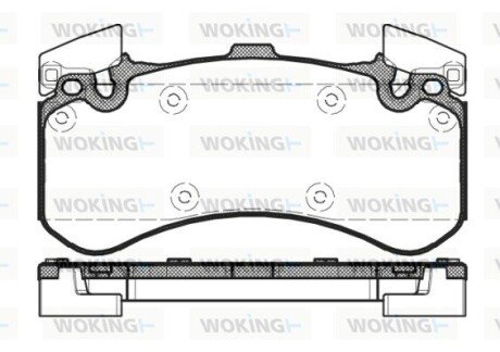 Колодки гальмівні диск. перед. (Remsa) Audi A4 A5 A6 A7 A8 17> (P15633.00) WOKING P1563300