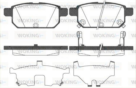 Тормозной колодки диск. задн. (выр-во Remsa) Suzuki Swift iv 1.2 10-,Suzuki Swift iv 1.3 10- (P15713.02) WOKING P1571302