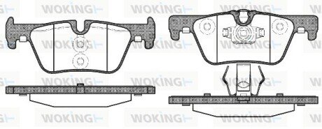 Тормозной колодки диск. задн. (выр-во Remsa) BMW 3F30 1F20 (P15763.00) WOKING P1576300