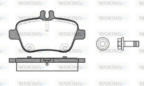 Колодки гальмівні диск. задн. (Remsa) MB A 04>12 13>18, B 11>18, GLA 13> (P15773.00) WOKING P1577300