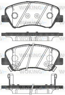 Колодки гальмівні диск. перед. (Remsa) Hyundai Accent (10-), i20 (14-), Kia Rio (11-) (17-) (P15883.02) WOKING P1588302