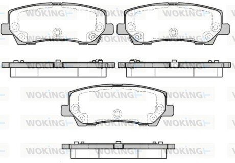 Колодки гальмівні диск. задн. (Remsa) Ford Mustang 15> (P17213.15) WOKING P1721315