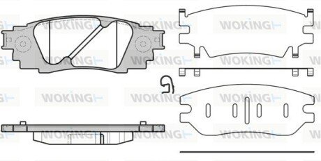 Колодки гальмівні диск. задн. (Remsa) Lexus RX UX ES, Toyota Camry V70, Rav4 V (P17363.10) WOKING P1736310 (фото 1)