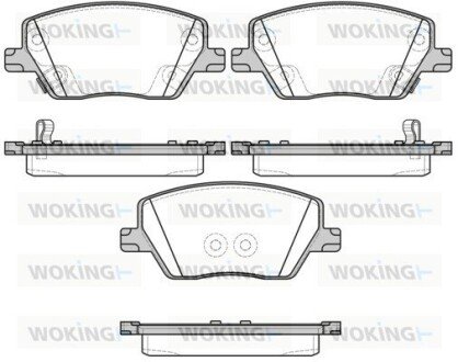 Тормозной колодки диск. перед. (выр-во Remsa) Fiat Tipo 15> (P17953.02) WOKING P1795302