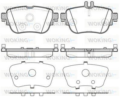 Колодки гальмівні диск. задн. (Remsa) MB E-class (W213) (16-) (P17993.00) WOKING P1799300 (фото 1)