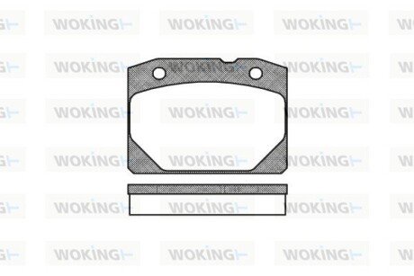 Гальмівні колодки пер. VAZ 2101-07 WOKING P1803.00