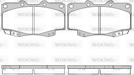 Колодки гальмівні диск. перед. (Remsa) Toyota Hilux 97>05, 05>15 (P2153.22) WOKING P215322