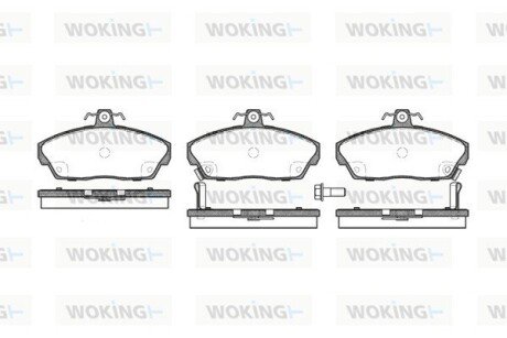 Колодки гальмівні диск. перед. (Remsa) Honda Civic vii 1.3 00-06,Honda Civic vii 1.4 00-06 (P2373.02) WOKING P237302 (фото 1)