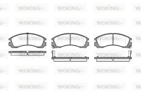 Тормозной колодки диск. перед. (выр-во Remsa) Citroen C-crosser 2.0 07-,Citroen C-crosser 2.2 07- (P2543.02) WOKING P254302