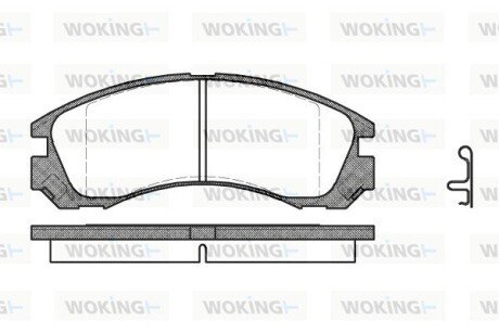 Тормозной колодки диск. перед. (выр-во Remsa) Mitsubishi Outlander I II (P2543.22) WOKING P254322