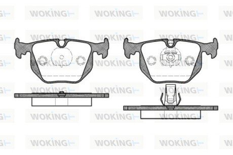 Тормозной колодки диск. задн. (выр-во Remsa) BMW X5e53 X3e83 3e46 7e38 (P2813.20) WOKING P281320