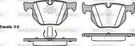 Колодки гальмівні диск. задн. (Remsa) BMW X5 (E70), X6 (E71), X5 (F15), X6 (F16) (P2813.61) WOKING P281361 (фото 1)