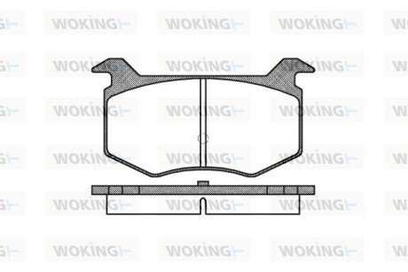 Гальмівні колодки пер. Moskvich WOKING P2883.00