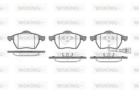 Колодки гальмівні диск. перед. (Remsa) Seat Ibiza iv 1.8 02-09,Seat Ibiza iv 1.9 02-09 (P2903.41) WOKING P290341