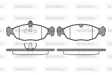 Тормозные колодки пер. Combo/Corsa -01/Astra/Vectra -96/Lanos WOKING P2933.00