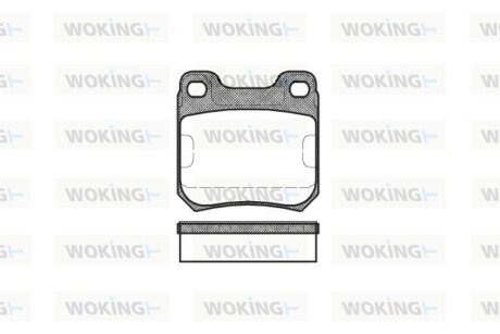 Тормозные колодки зад. Opel Omega/SAAB 9-5 2.0-3.0 87-03 WOKING P3393.40