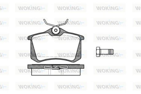 Тормозной колодки диск. задн. (выр-во Remsa) VW GOLF VI (5K1) (08-12)/Audi A1 (15-) (P3633.01) WOKING P363301