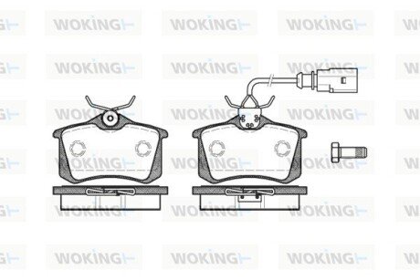 Тормозной колодки диск. задн. (выр-во Remsa) Ford Mondeo iii 3.0 00-07,Vw Polo 1.2 01-12 (P3633.51) WOKING P363351