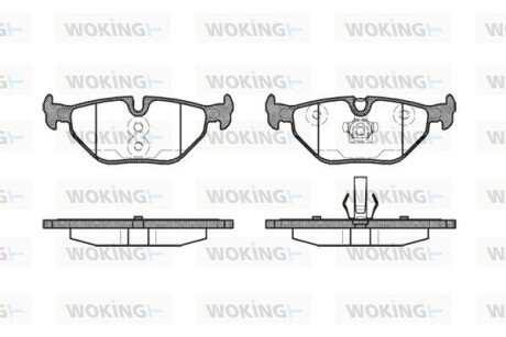 Колодки гальмівні диск. задн. (Remsa) BMW 3e36, 3e46 (P3653.40) WOKING P365340