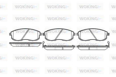 Тормозной колодки диск. перед. (выр-во Remsa) Nissan 350 z 3.5 02-,Nissan Teana i 2.0 03-08 (P3933.12) WOKING P393312