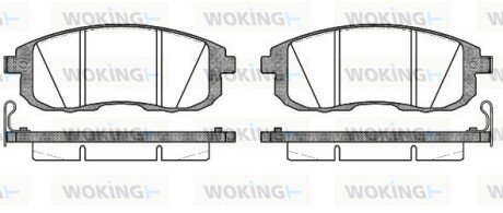 Колодки гальмівні диск. перед. (Remsa) Nissan Cube 1.5 07-,Nissan Cube 1.6 07- (P3933.14) WOKING P393314 (фото 1)