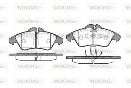 Колодки гальмівні диск. перед. (Remsa) Mercedes-benz Sprinter 2-t 2.1 95-06,Mercedes-benz Sprinter 2-t 2.3 95-06 (P4783.00) WOKING P478300