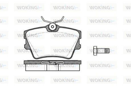 Колодки гальмівні диск. задн. (Remsa) Renault Trafic III 1,6DCi 15> / VW T4 (P4913.00) WOKING P491300