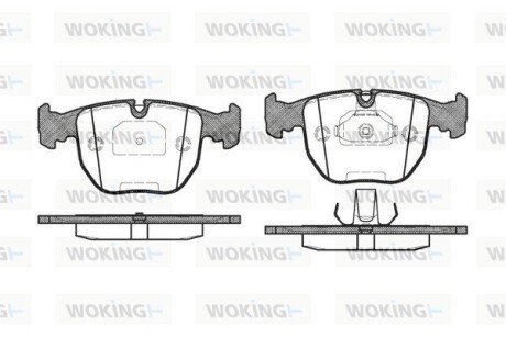 Тормозной колодки диск. перед. (выр-во Remsa) BMW X3e83 ATE ver. (P4963.00) WOKING P496300