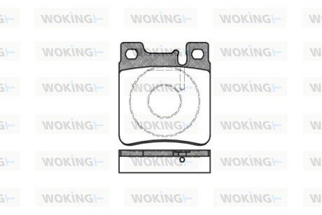 Тормозной колодки диск. задн. (выр-во Remsa) MB C202 C203 E210 S140 (P5073.00) WOKING P507300