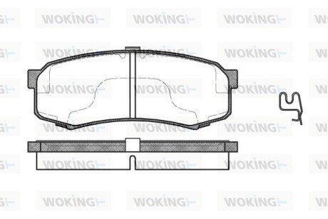 Гальмівні колодки зад. Toyota Land Cruiser 84- WOKING P5133.04 (фото 1)