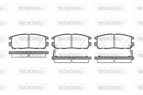 Колодки гальмівні диск. задн. (Remsa) Great wall Haval 5 2.0 10-,Great wall Haval 5 2.4 10- (P5263.02) WOKING P526302