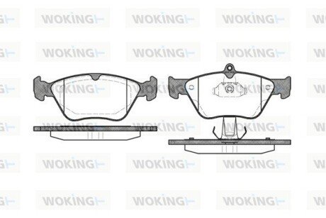 Тормозные колодки пер. Vectra A/Omega B 92-05 (ATE) WOKING P5683.00