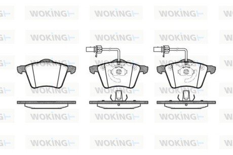 Колодки гальмівні диск. перед. (Remsa) VW TRANSPORTER T4 2.5 (96-03)/Ford Galaxy I 1.9 TDI (00-06) (P6213.02) WOKING P621302