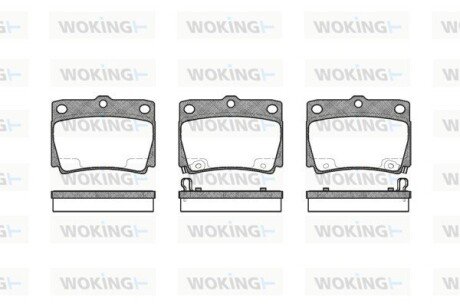 Колодки гальмівні диск. задн. (Remsa) Mitsubishi Pajero Sport I 98>08, II 08>15, III 15> (P6503.02) WOKING P650302