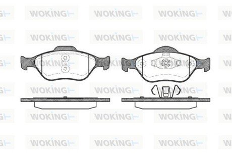 Тормозной колодки диск. перед. (выр-во Remsa) Ford Fiesta Fusion 02>08 / Mazda 2 03>07 (P6663.00) WOKING P666300