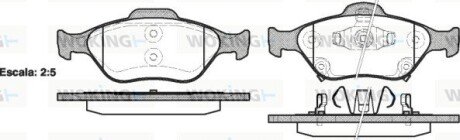 Колодки гальмівні диск. перед. (Remsa) Toyota Yaris 05> 11> (P6663.12) WOKING P666312