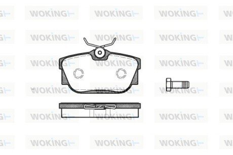 Тормозные колодки зад. T4 >98 (Girling) WOKING P6673.00