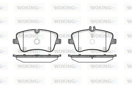 Колодки гальмівні диск. перед. (Remsa) MB C203 (P6683.00) WOKING P668300