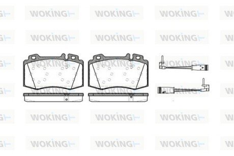 Тормозной колодки диск. перед. (выр-во Remsa) MB C203 E211 S220 ML163 Brembo ver. (P6693.02) WOKING P669302