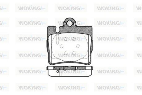 Колодки гальмівні диск. задн. (Remsa) MB S-CLASS (W220) (98-06) (P6703.00) WOKING P670300 (фото 1)