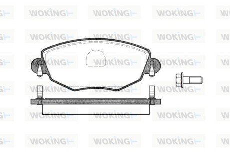 Колодки гальмівні диск. перед. (Remsa) Ford Mondeo III (P6763.00) WOKING P676300 (фото 1)