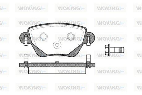 Колодки гальмівні диск. задн. (Remsa) Ford Mondeo III Bosch ver. (P6773.00) WOKING P677300 (фото 1)